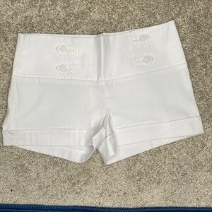 Vintage Charlotte Russe white shorts with faux buttons